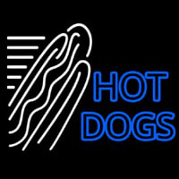 Double Stroke Hot Dogs Neon Skilt