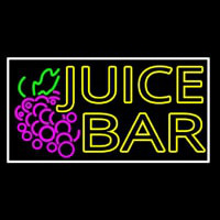 Double Stroke Juice Bar With Grapes Neon Skilt