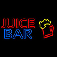Double Stroke Juice Bar With Grapes Neon Skilt