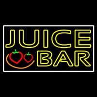 Double Stroke Juice Bar With Strawberries Neon Skilt