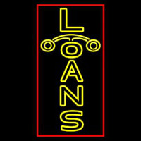 Double Stroke Loan With Red Border Neon Skilt