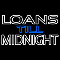 Double Stroke Loans Till Midnight Neon Skilt