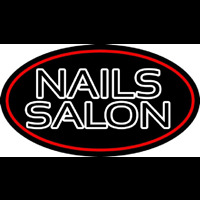 Double Stroke Nail Salon Neon Skilt