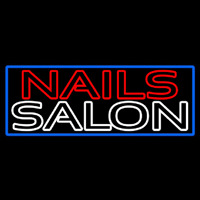 Double Stroke Nail Salon Neon Skilt