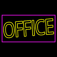 Double Stroke Office Pink Borer Neon Skilt