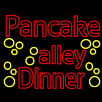 Double Stroke Pancake Alley Dinner Neon Skilt