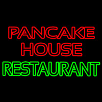Double Stroke Pancake House Restaurant Neon Skilt