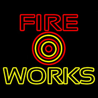 Double Stroke Stylish Fireworks Neon Skilt