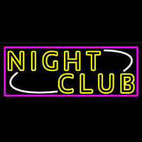 Double Stroke Yellow Night Club Pink Border Neon Skilt