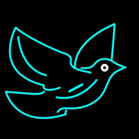 Dove Clipart Neon Skilt