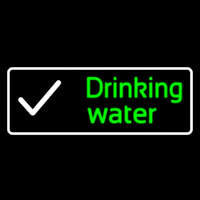 Drinking Water Neon Skilt