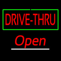 Drive Thru Open Neon Skilt