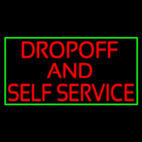 Drop Off And Self Service Neon Skilt