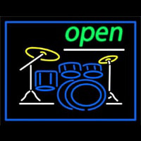 Drum Open Neon Skilt
