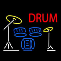 Drum Set 2 Neon Skilt