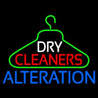 Dry Cleaners Hanger Logo Alteration Neon Skilt