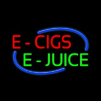 E Cigs E Juice Neon Skilt
