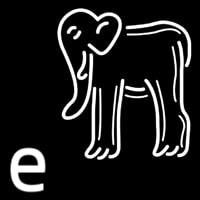 Elephant Logo Neon Skilt