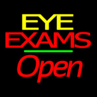 Eye E ams Open Green Line Neon Skilt