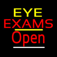 Eye E ams Open Yellow Line Neon Skilt