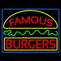 Famous Burgers Neon Skilt