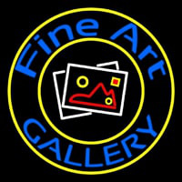 Fine Art Gallery With Logo Neon Skilt