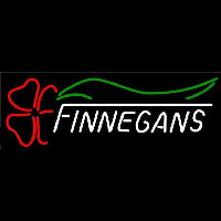 Finnegans With Clover Whiskey Beer Sign Neon Skilt