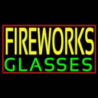 Fire Work Glasses 1 Neon Skilt