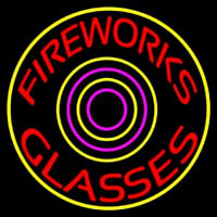 Fire Work Glasses 2 Neon Skilt