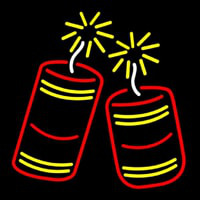 Fire Work Logo Neon Skilt