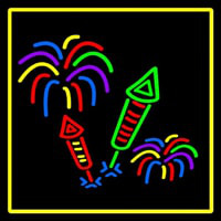 Fire Work With Multi Color 1 Neon Skilt