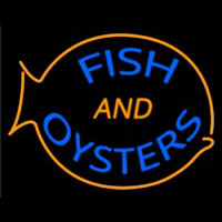 Fish And Oysters Neon Skilt