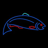 Fish Blue 1 Neon Skilt
