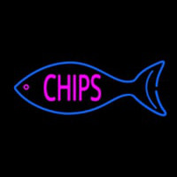 Fish Logo Chips Neon Skilt