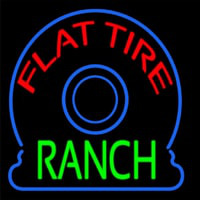 Flat Tire Ranch Neon Skilt