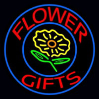 Flower Gifts In Block Logo Neon Skilt