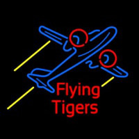 Flying Tigers Airplane Neon Skilt