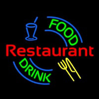 Food And Drink Restaurant Logo Neon Skilt