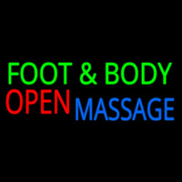 Foot And Body Massage Open Neon Skilt