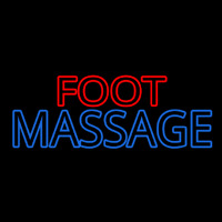 Foot With Double Stroke Massage Neon Skilt