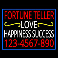 Fortune Teller Love Happiness Success with Phone Number Neon Skilt