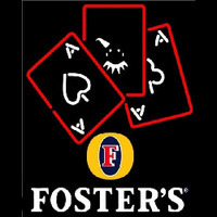 Fosters Ace And Poker Beer Sign Neon Skilt