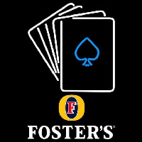 Fosters Cards Beer Sign Neon Skilt