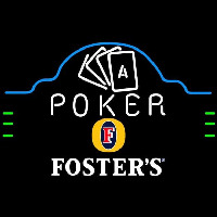 Fosters Poker Ace Cards Beer Sign Neon Skilt