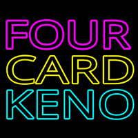 Four Card Keno 1 Neon Skilt