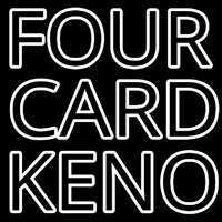 Four Card Keno Neon Skilt