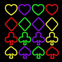 Four Signs Of The Poker Neon Skilt