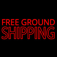 Free Ground Shipping Block Neon Skilt