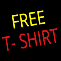 Free T Shirts Neon Skilt