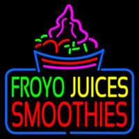 Froyo Juices Smoothies Neon Skilt